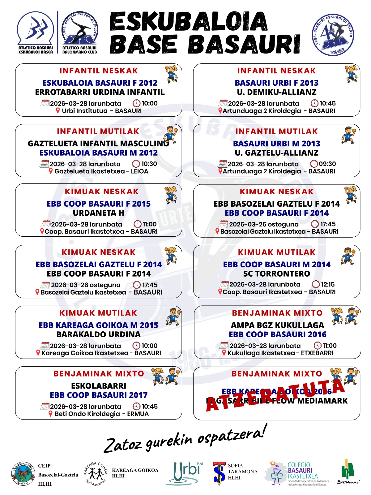 Cartelera escolar 20260328