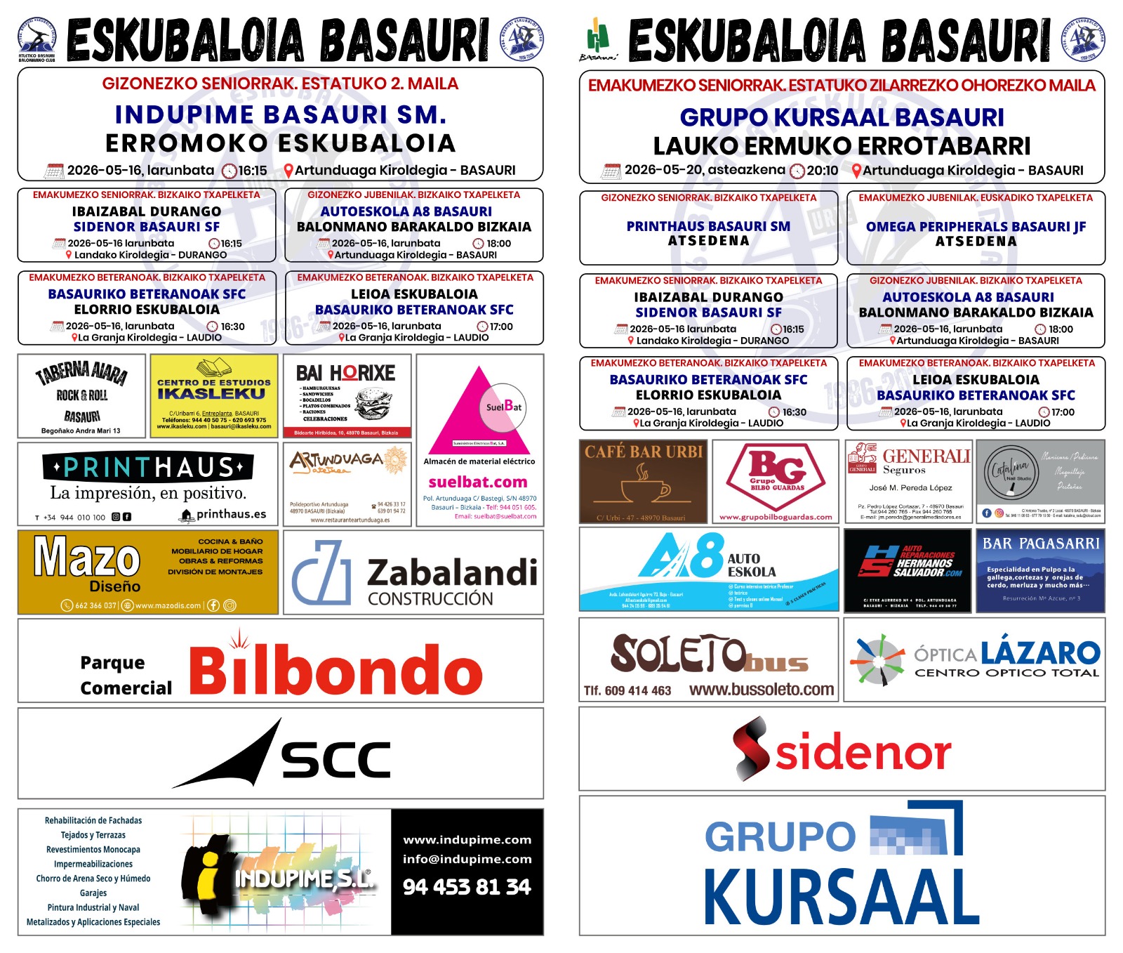 Cartelera escolar 20260516